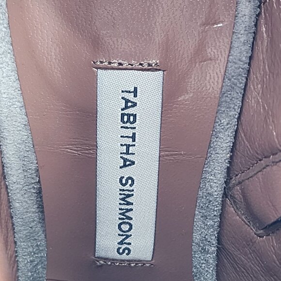 TABITHA SIMMONS Gray Suede Fringed Ankle Bootie - Picture 8 of 10